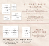 Minimalist Wedding Sign Template | Customizable Wedding Signage