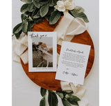 Photo Thank You Card Editable Template | Minimalist Wedding Thank You Card
