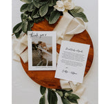 Photo Thank You Card Editable Template | Minimalist Wedding Thank You Card 