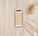 Modern Beige Save the Date Text Invite | Minimalist Save the Date Evite