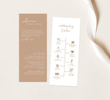 Modern Beige Wedding Timeline Template | Minimalist Events Timeline