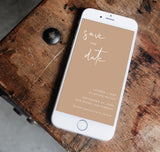 Modern Desert Save the Date Text Invite | Minimalist Save the Date Evite