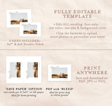 Photo Elopement Announcement | Modern Beige Photo Wedding Announcement