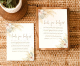 Pampas Grass Books for Baby Card | Book Request Insert Template