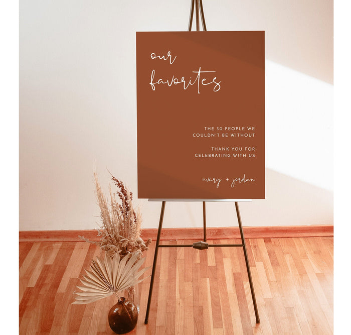 Burnt Orange Wedding Welcome Sign Template | Terracotta Wedding Welcome Poster