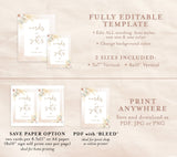 Pampas Grass Cards and Gifts Sign | Minimalist Wedding Sign Template