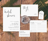 Minimalist Bridal Shower Invite | Modern Bridal Shower Bundle 