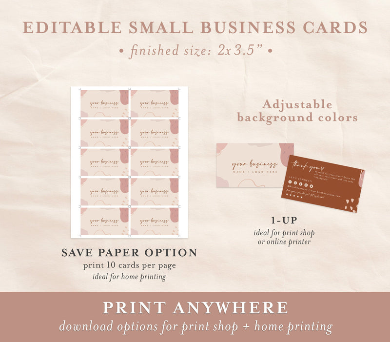 Modern Small Business Thank You Card | Boutique Thank You Template 