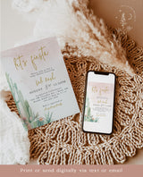 Fiesta Baby Shower Editable Invitation Template | Southwestern Shower