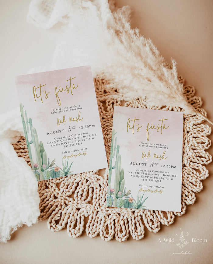 Fiesta Baby Shower Editable Invitation Template | Southwestern Shower