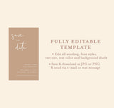 Modern Desert Save the Date Text Invite | Minimalist Save the Date Evite