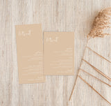 Modern Beige Wedding Bundle Template | Editable Minimalist Wedding Templates