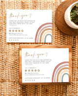 Rainbow Small Business Thank You Card | Boho Rainbow Watercolor