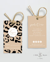 Leopard Print Small Business Hang Tag | Boutique Clothing Tag Template 