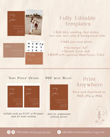 Terracotta Wedding Invitation Template | Minimalist Burnt Orange Wedding Invite