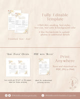 Pampas Grass Baby Shower Advice and Predictions Card | Girl Baby Shower Game