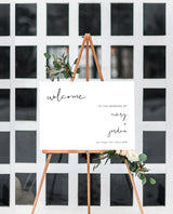 Minimalist Wedding Welcome Sign | Editable Welcome Sign Template