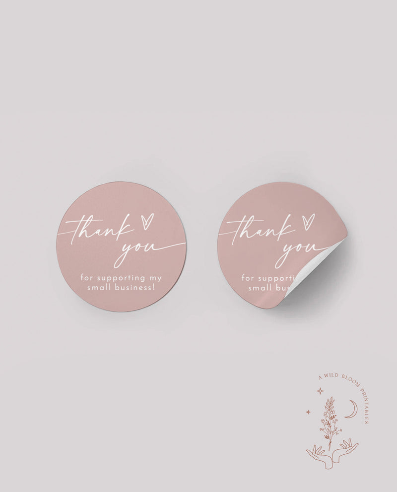 Small Business Thank You Sticker | Boho Business Package Sticker 