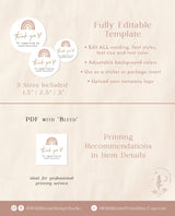 Small Business Thank You Sticker | Boho Business Package Sticker