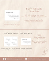 Minimalist Enclosure Card | Modern Wedding Invite Insert
