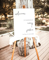 Minimalist Wedding Welcome Sign | Editable Welcome Sign Template