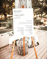 Minimalist Wedding Program Poster | Editable Program Sign Template