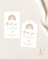 Rainbow Thank You Tags | Baby Shower Favor Tag 