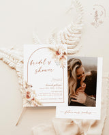 Bohemian Bridal Shower Invitation | Minimalist Bridal Shower Invite