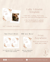 Terracotta Photo Save the Date Template | Minimalist Save the Date Template