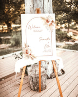 Burnt Orange Welcome Sign Template | Terracotta Wedding Welcome Poster 