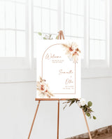 Burnt Orange Welcome Sign Template | Terracotta Wedding Welcome Poster 