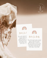 Rainbow Books for Baby Card | Book Request Insert Template