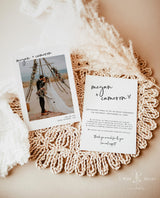 Photo Wedding Announcement | Modern Photo Elopement Announcement
