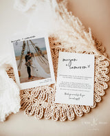 Photo Wedding Announcement | Modern Photo Elopement Announcement 