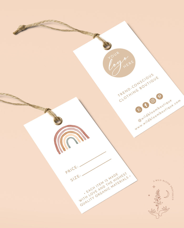 Boho Small Business Hang Tag | Boutique Clothing Tag Template
