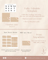 Modern Beige Place Card Template | Minimalist Place Cards