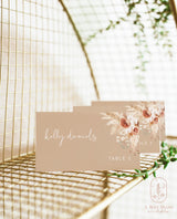 Modern Beige Place Card Template | Minimalist Place Cards