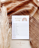 Rainbow Wishes for Baby Shower Card | Baby Keepsake 