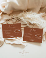Terracotta Small Business Thank You Card | Boutique Thank You Template