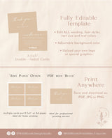 Candle Care Card Template | Boho Beige Candle Instructions Template