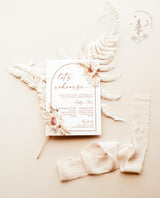 Pampas Grass Rehearsal Dinner Invite Template | Minimalist Wedding Rehearsal Invite