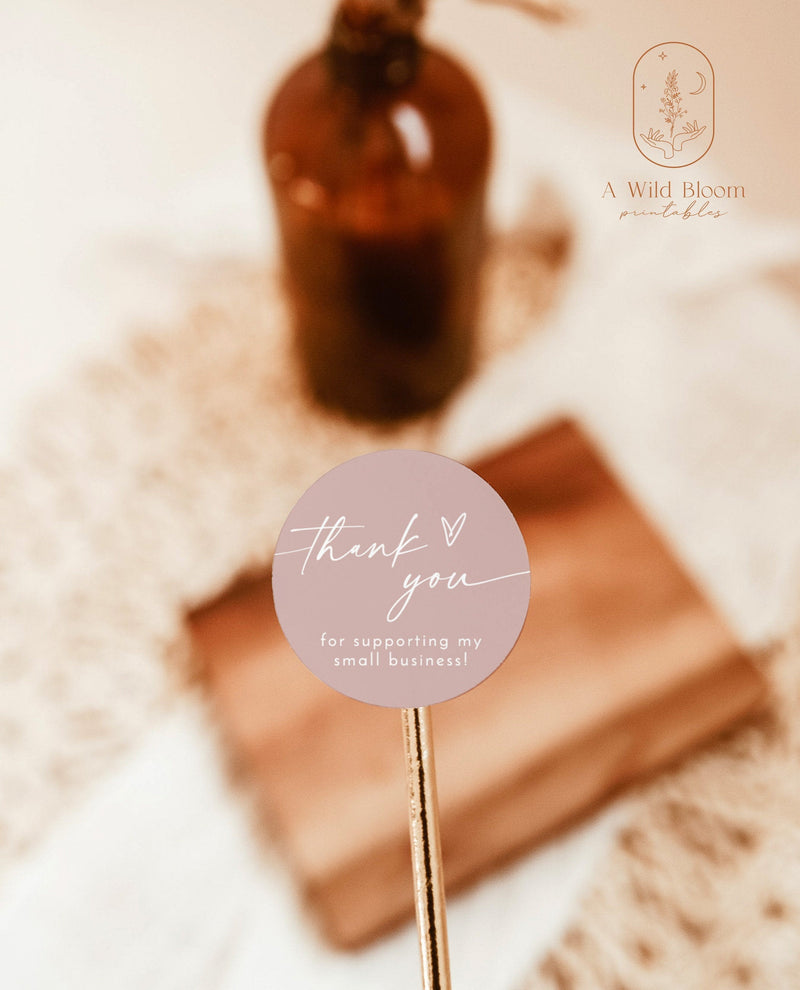 Small Business Thank You Sticker | Boho Business Package Sticker 