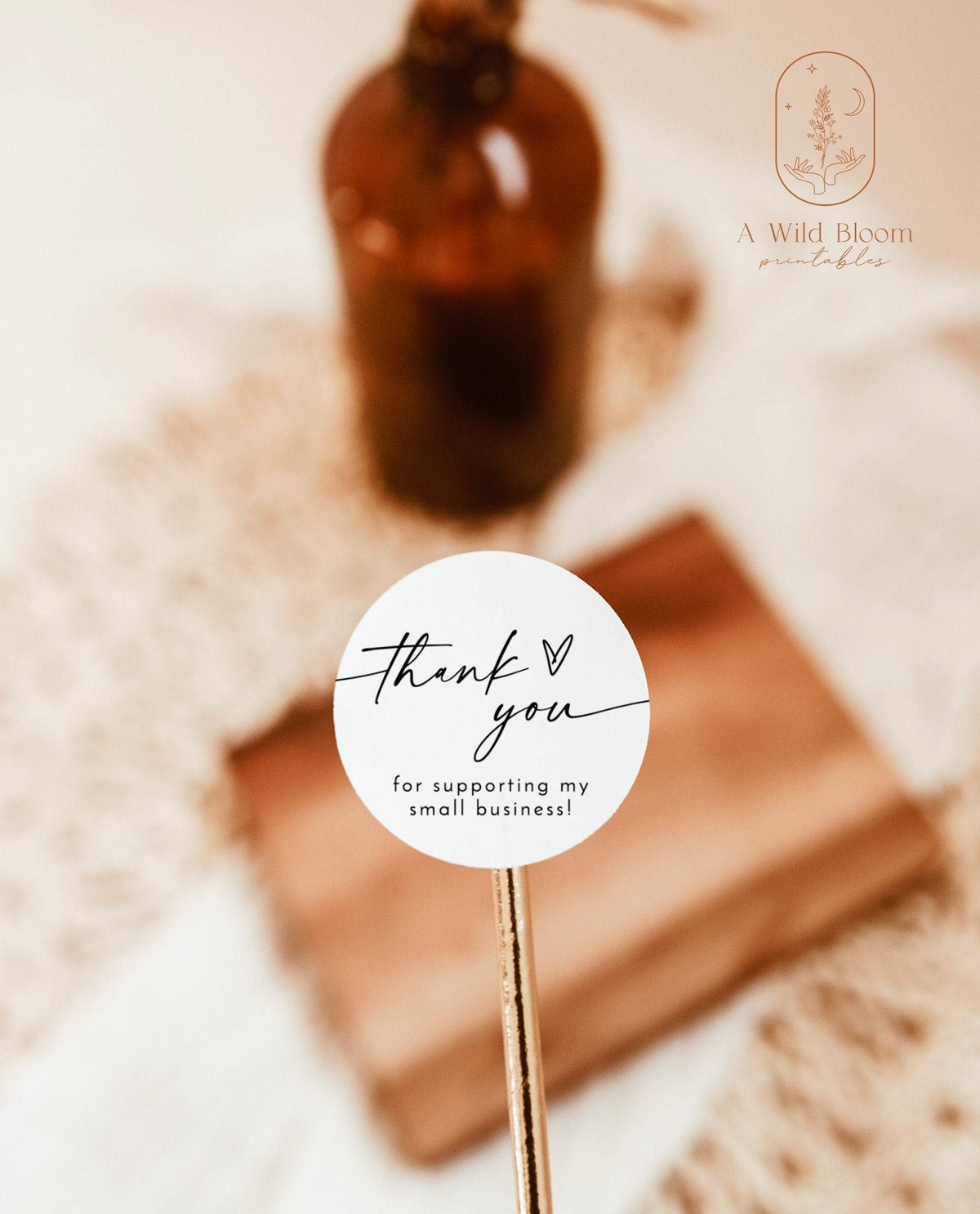 Small Business Thank You Sticker | Boho Business Package Sticker