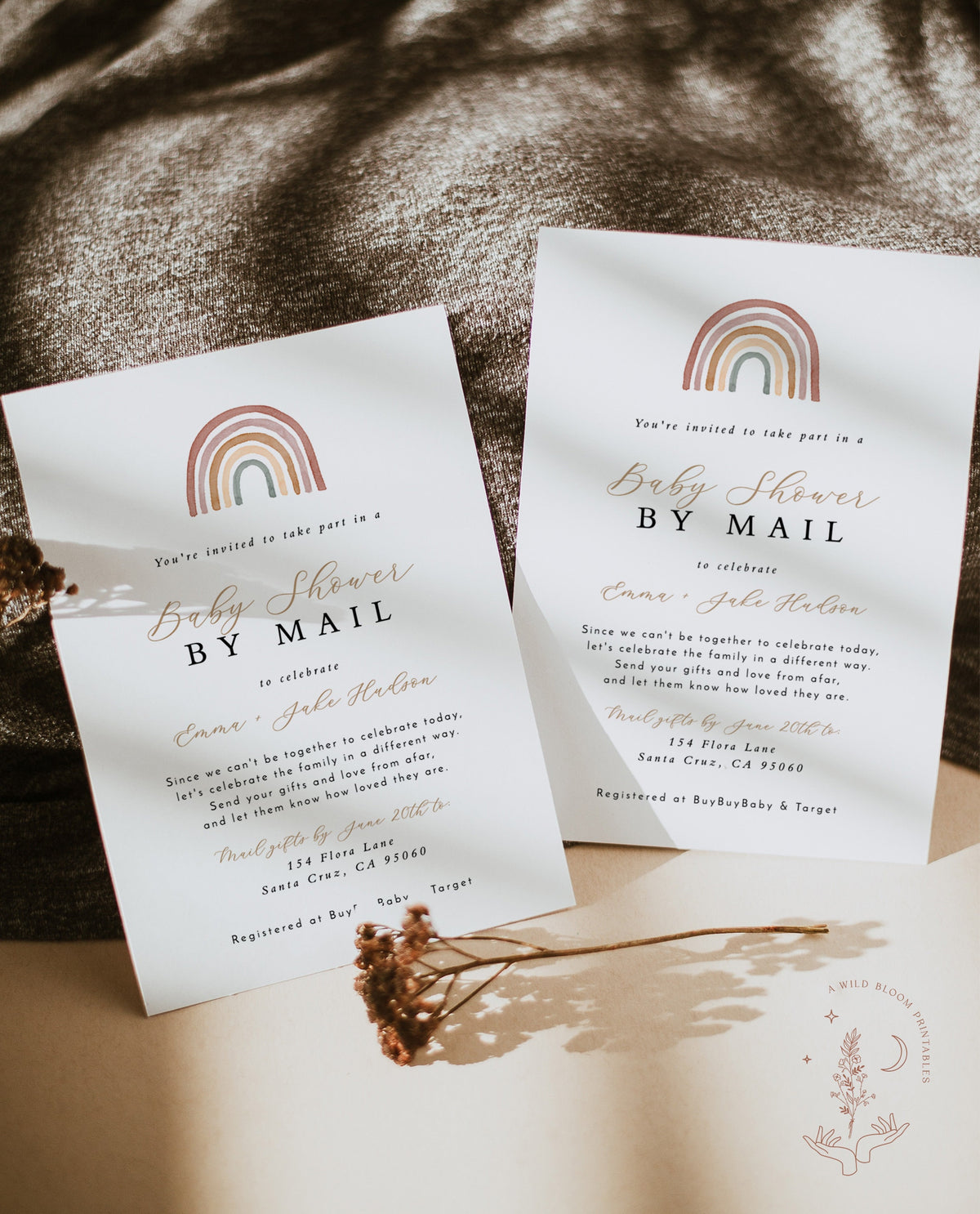 Rainbow Baby Shower Invitation | Gender Neutral Shower Invite