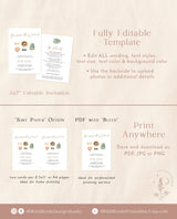 Tropical Bachelorette Party Editable Invitation | Tropical Bachelorette Itinerary