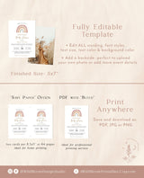 Virtual Baby Shower Invitation | Bohemian Rainbow Baby Shower Invite