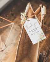Pampas Grass Thank You Shower Favor Tag | Editable Favor Tag Template