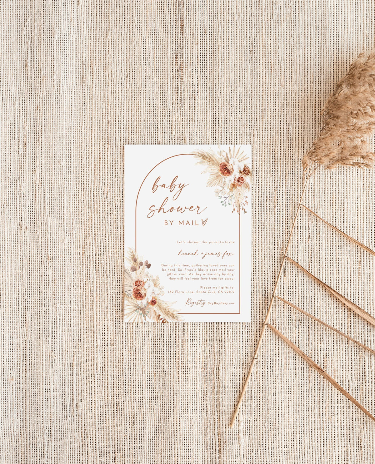 Baby Shower By Mail Invite | Girl Baby Shower
