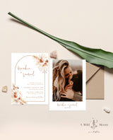 Terracotta Wedding Invitation Template | Minimalist Wedding Invite