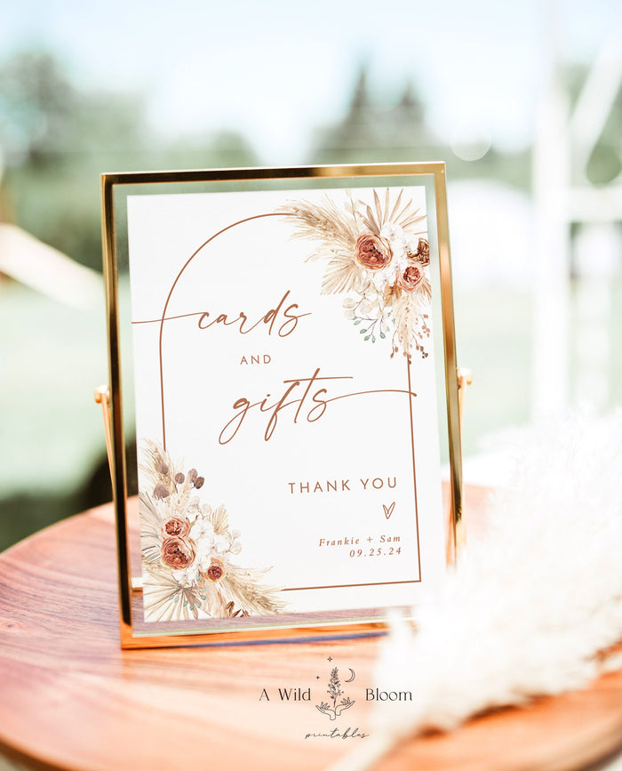 Cards and Gifts Sign | Minimalist Wedding Sign Template